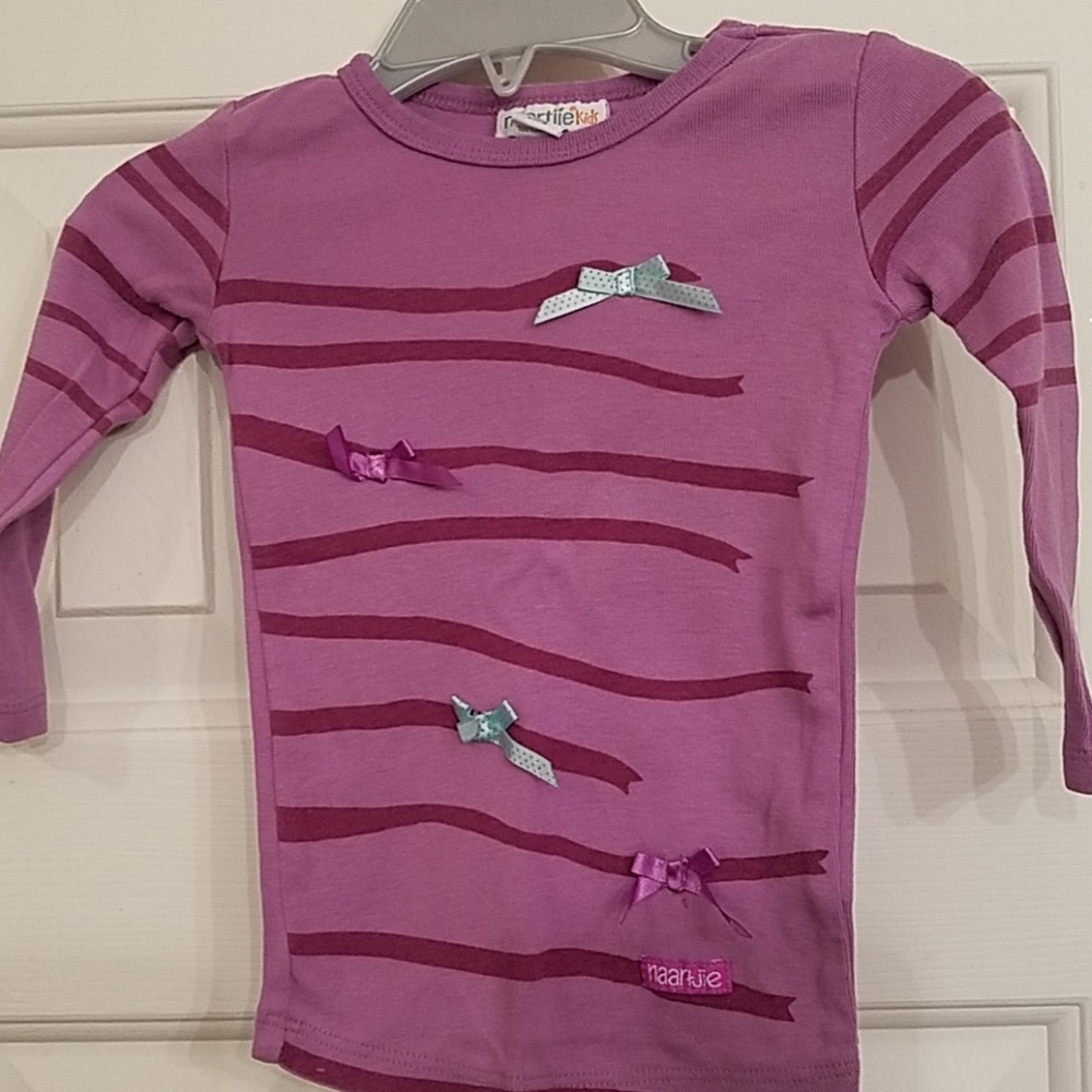 Naartjie Kids long sleeve ribbon t-shirt